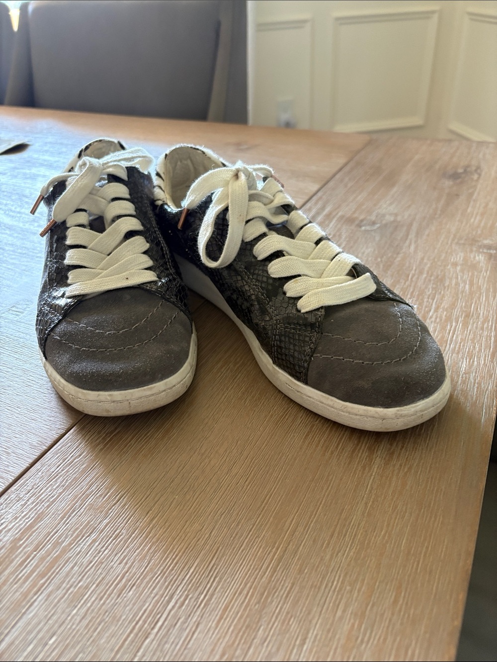 Dolce Vita Gray Sneakers with White Laces